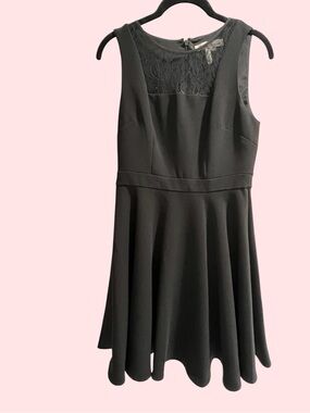 BCBGeneration Black Lace Yoke Fit & Flare LBD 4